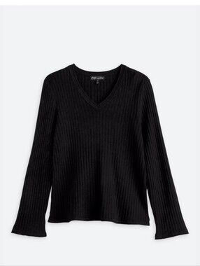 Montgomery Post Rib V-Neck Sweater - L